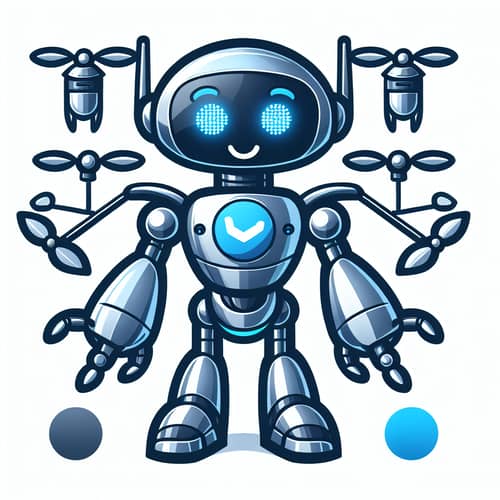 Friendly Robot Mascot for Drones Design
