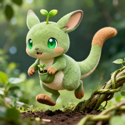 Sproutaroo: Nature-Inspired Pokémon Character Design