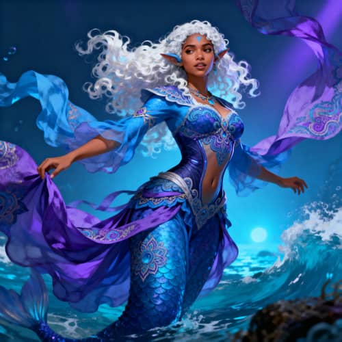 Fantasy Sea Elf Character Illustration Fantasy Sea Elf Character Illustration