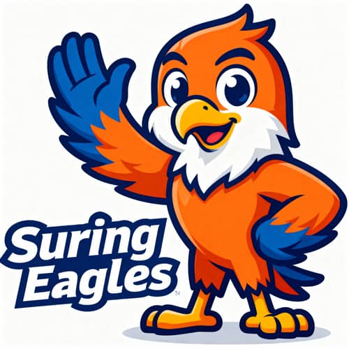 Friendly Eagle Mascot for Suring Eagles