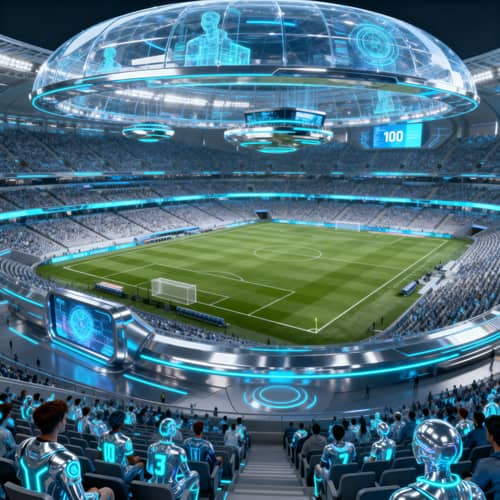Futuristic Football Stadium for 100,000 Fans
