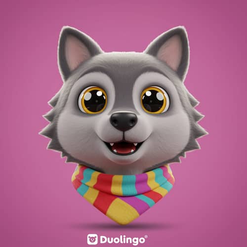 Friendly Pet Food Brand Mascot: Cute Wolf Design