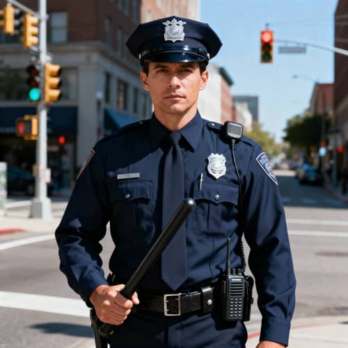 Dedicated Police Officer - Your Local Guardian