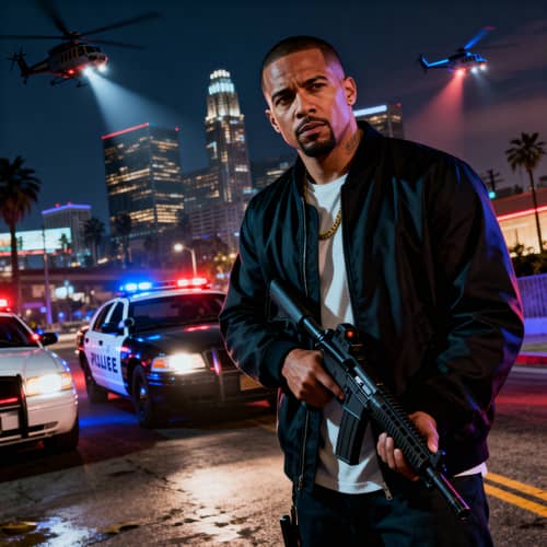 Franklin in Action: GTA V Cinematic Scene Franklin in Action: GTA V Cinematic Scene