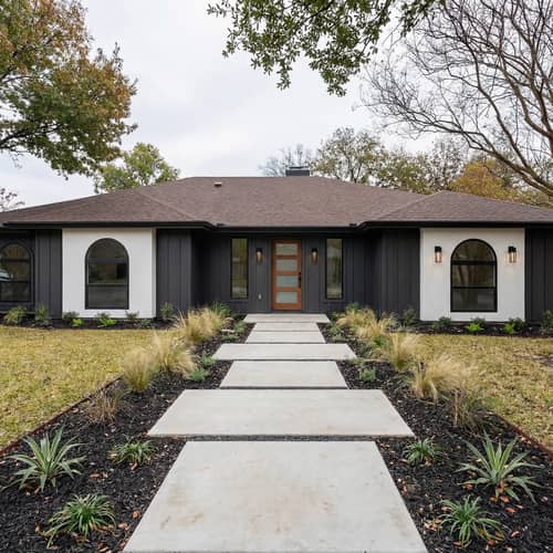 Modern Home Update: Remove Front Bushes