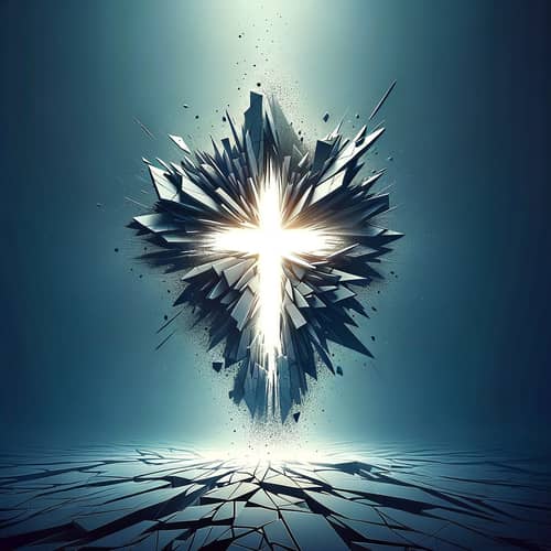Fragmented Cross: Symbol of Rebirth and Hope