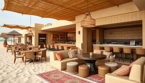 Sands & Embers: Cozy Beachfront Restaurant Design