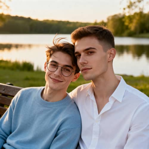 Serene Moments of a Gay Couple Serene Moments of a Gay Couple