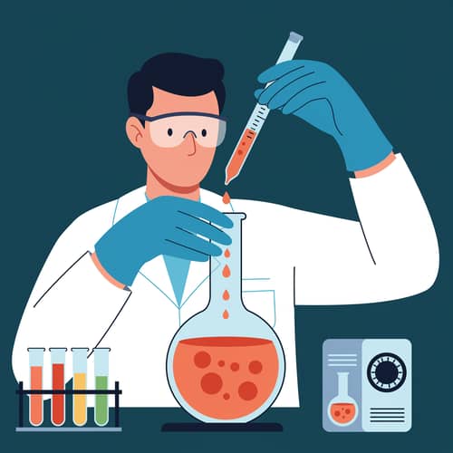 Chemical Extraction with Test Tube Vector Graphics