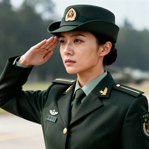 Brave Female Soldier - Strength and Valor