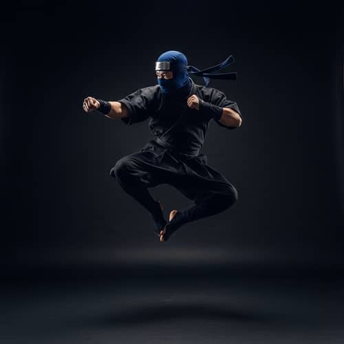 Ninja Punching, Kicking & Jump Kick Techniques