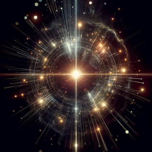 Dazzling Light Cutting Through Darkness