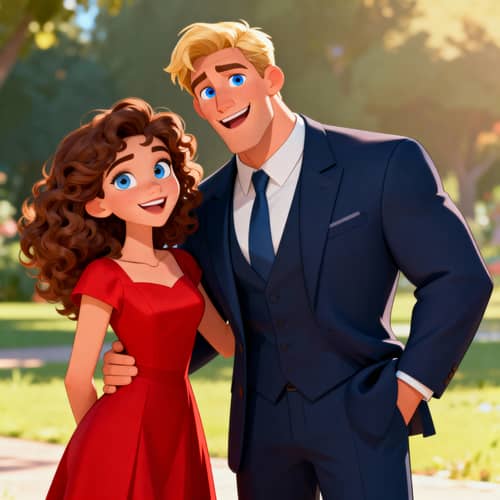 Charming Animated Couple: Love in Full Color Charming Animated Couple: Love in Full Color
