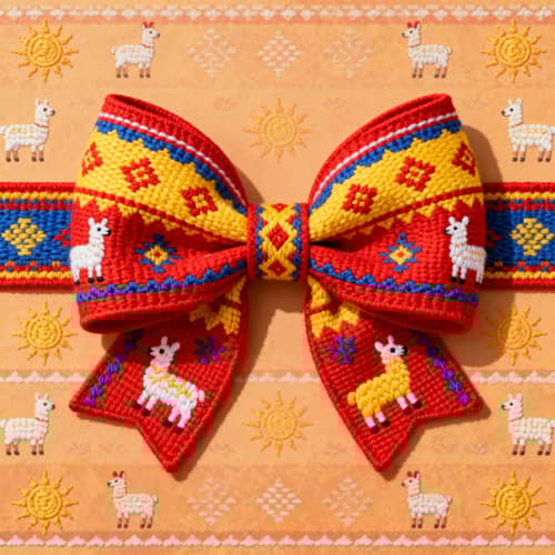 Coquette Girl Bow Pattern for Peru