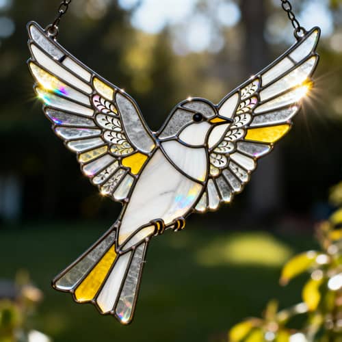 Vibrant Bird Stained Glass Suncatcher Vibrant Bird Stained Glass Suncatcher