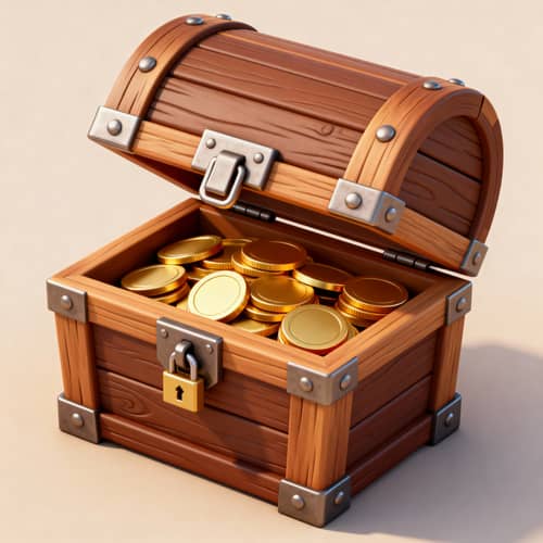 Isometric Wooden Chest Design for Video Games Isometric Wooden Chest Design for Video Games