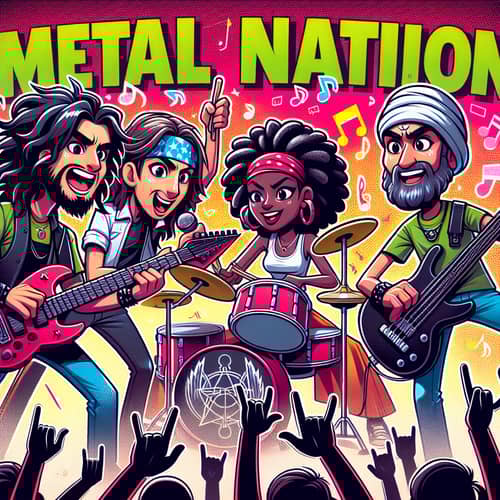 Metal Nation Magazine: Cartoon Rock Band Cover Art