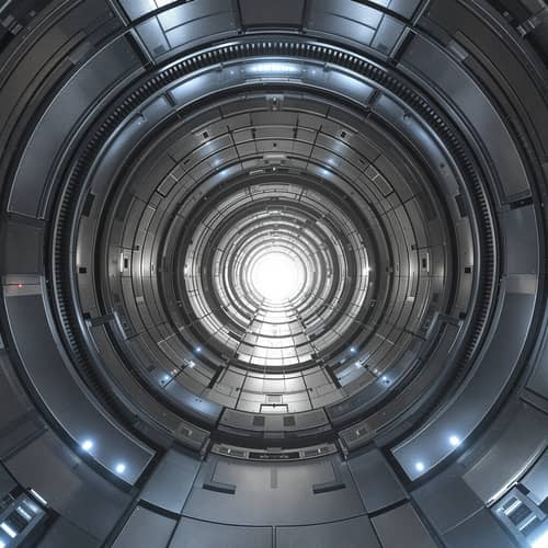 Giant Circular Sci-Fi Tunnel – Metal Design
