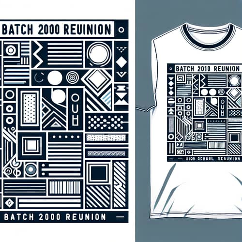 Geometric Tshirt Design for High School Reunion Batch 2010