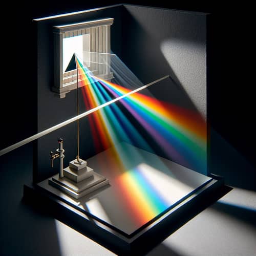 Newton's Prism Experiment: Light Spectrum Revelation