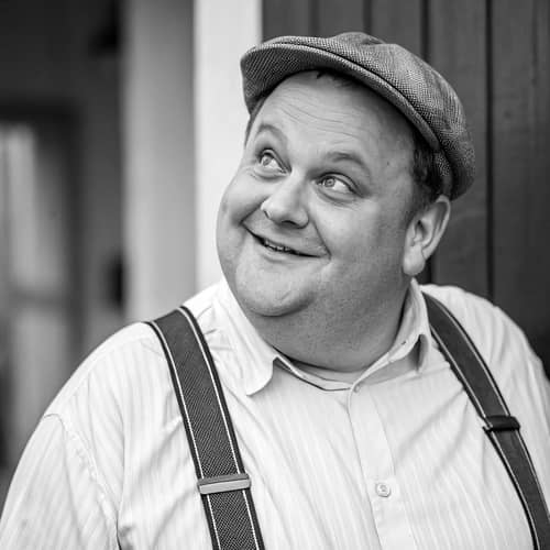 Realistic Front View of a Person in Suspenders