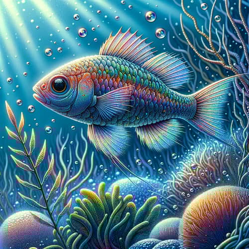 Colorful Fish Swimming in Clear Blue Water