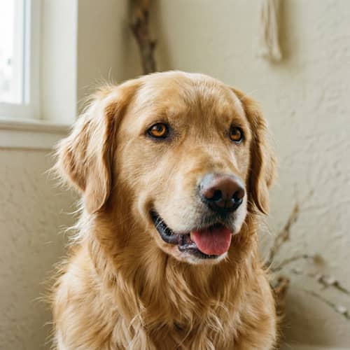 Portrait of a Gentle Golden Retriever