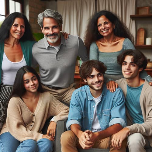 Garcia Family: Manolo, Sonia, Carlos, Irene, Maria & Noel