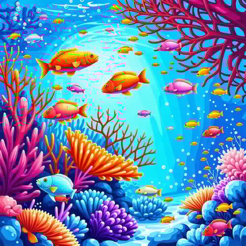 Enchanting Underwater Coral Reef Art