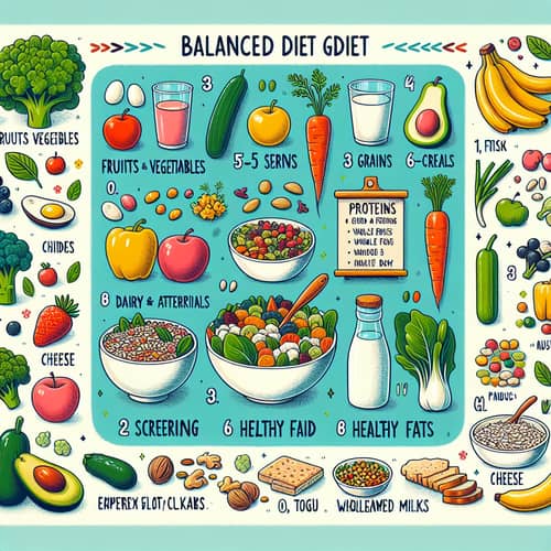 Balanced Diet Guidelines: Fruits, Vegetables, Grains & More