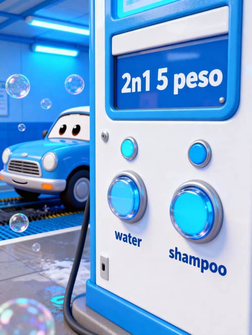 2n1 5 Peso Carwash with Cartoon Background 2n1 5 Peso Carwash with Cartoon Background