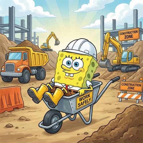 SpongeBob at the Construction Site | Safety First