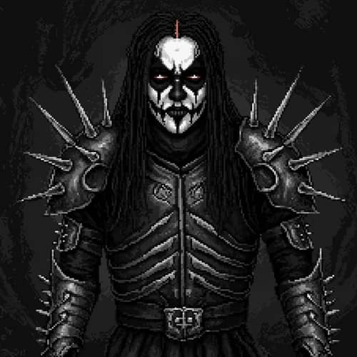 Black Metal Fan Pixel Art - Unique Design