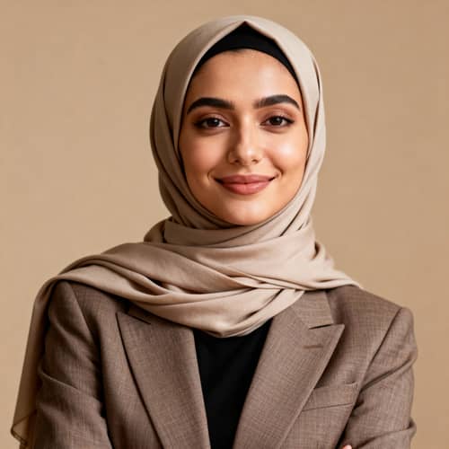Elegant Muslim Model Portrait in Stylish Hijab Elegant Muslim Model Portrait in Stylish Hijab