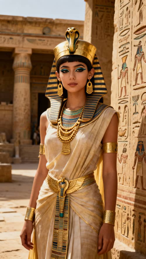 Ancient Egyptian Pharaonic Girl in Royal Attire Ancient Egyptian Pharaonic Girl in Royal Attire