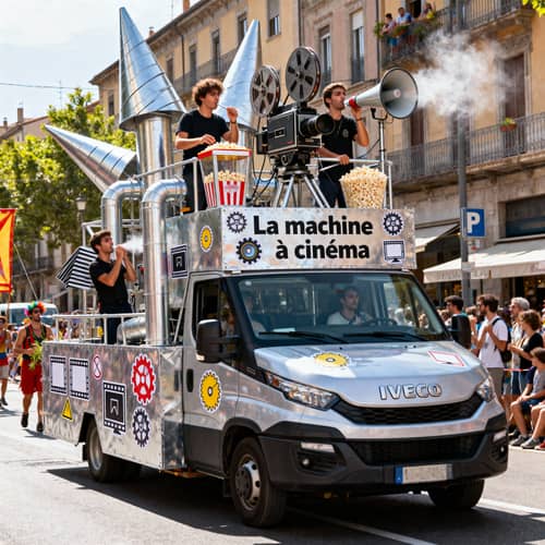 Cinema Machine Float for Moudon Parade Cinema Machine Float for Moudon Parade