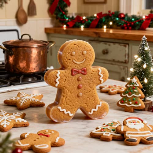 Gingerbread Soap - Festive Kitchen Décor Photo Gingerbread Soap - Festive Kitchen Décor Photo