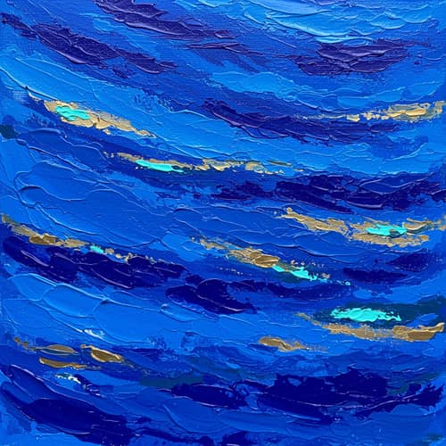 Starry Night Sky Acrylic Art - Watercolor Effects