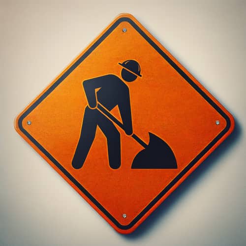 Construction Work Sign | Road Work Safety Sign