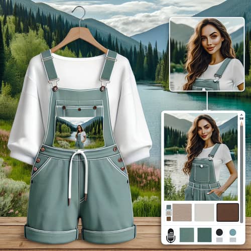 Women's Overalls: Greenery & Water Views | Online Marketplace