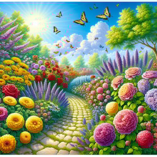 Beautiful Flower Bed: A Colorful Garden Paradise