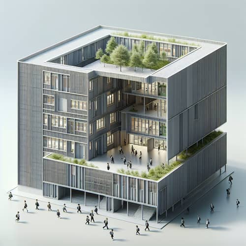 Eco-Friendly School Building with Green Roof