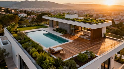 Luxury Villa Rooftop View with Infinity Pool Luxury Villa Rooftop View with Infinity Pool