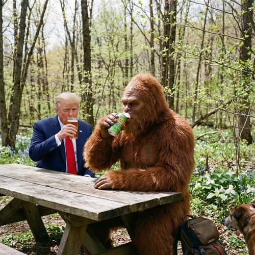 Trump and Bigfoot: A Legendary Beer Moment Trump and Bigfoot: A Legendary Beer Moment