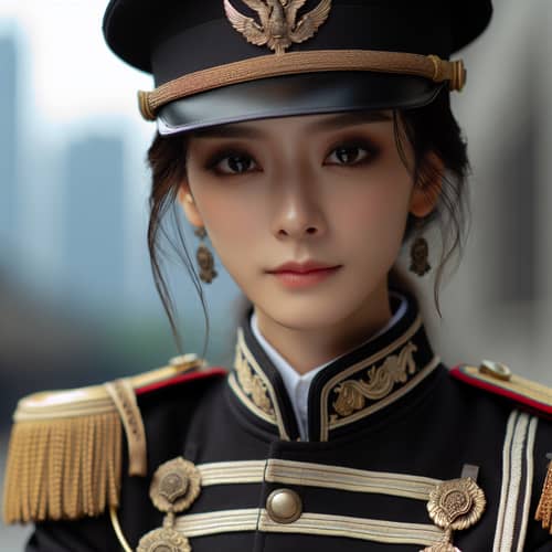Female General in Traditional Male Attire