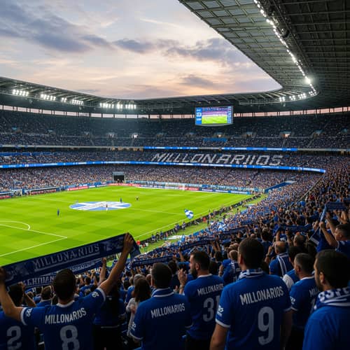Massive Stadium Filled with Millonarios Fans