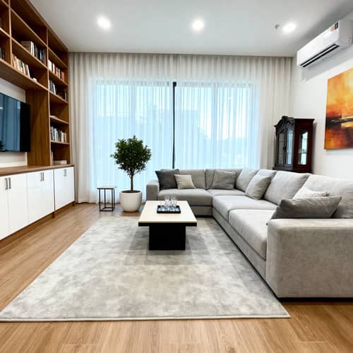 Modern Cozy Living Room with Neutral Tones Modern Cozy Living Room with Neutral Tones