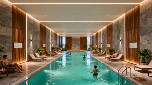 Luxury Indoor Pool Area for Sports Center Investors