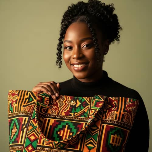 Vibrant Afrocentric Tote Bags - African Woman Portrait