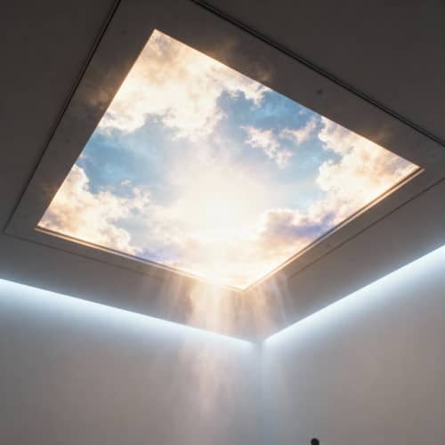 Heavenly Ceiling Light Installation Heavenly Ceiling Light Installation